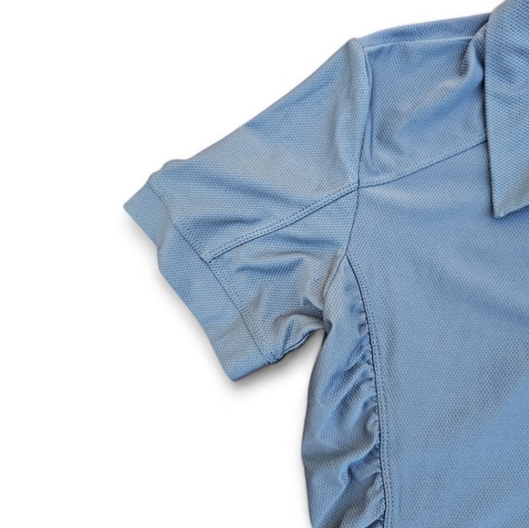 Athleta Birdie Gray Golf Ruched Polo Shirt, Size S - Picture 3 of 6